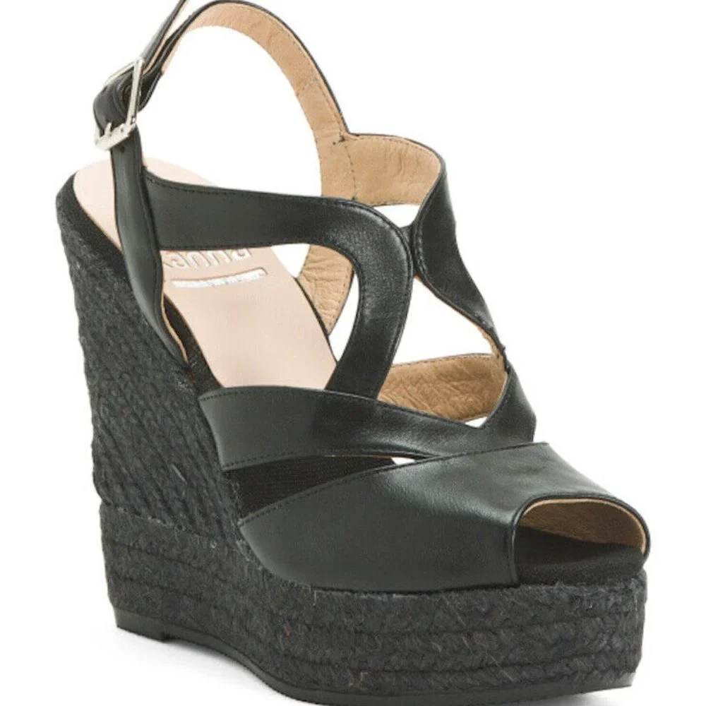 Kanna Leather Wedge Sandal